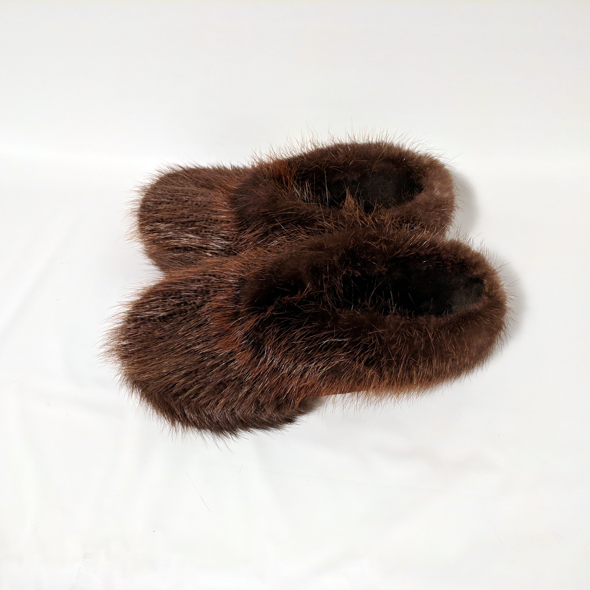 Beaver fur slippers